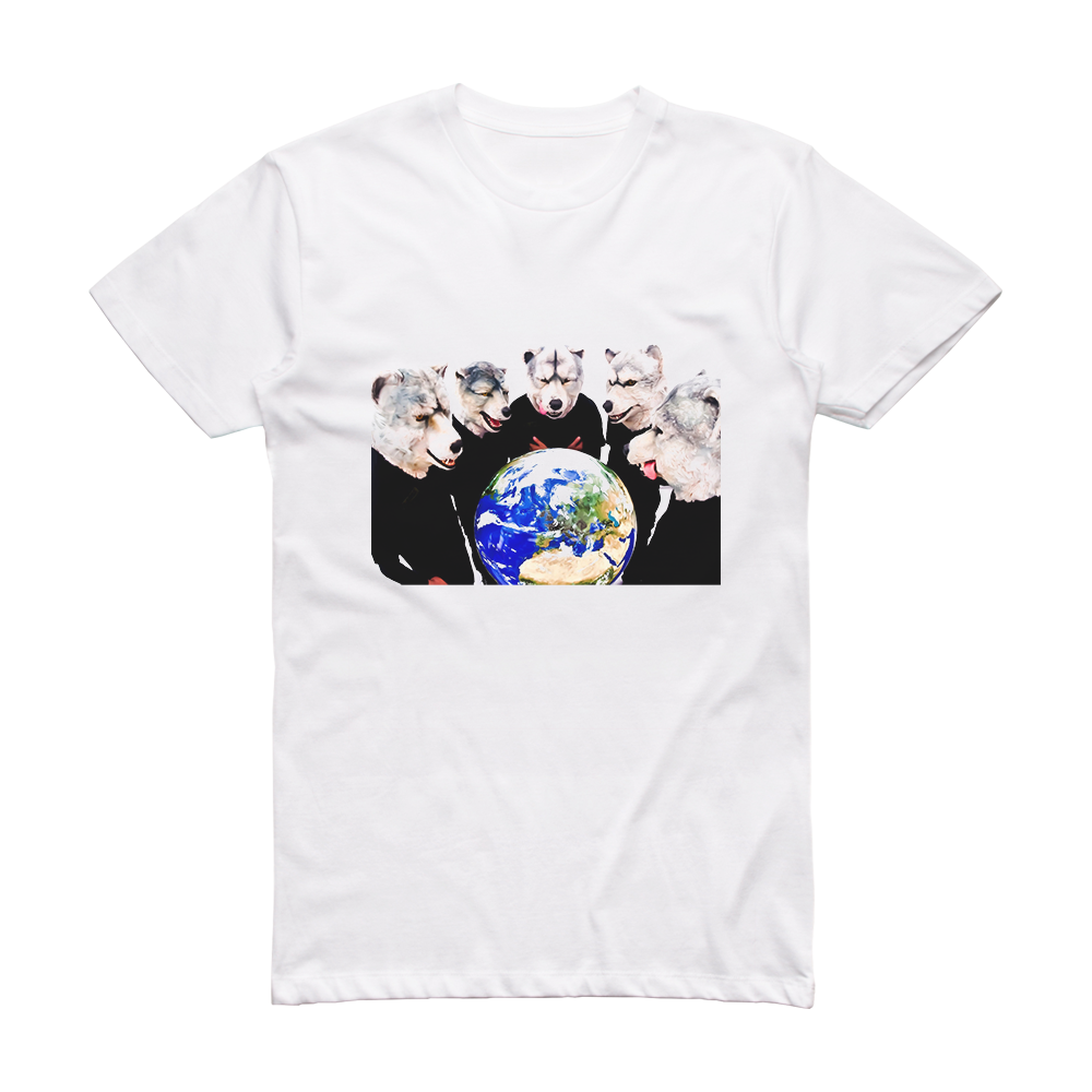 MAN WITH A MISSION Mash Up The World Album Cover T-Shirt White – ALBUM ...