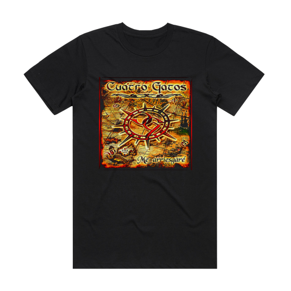 Cuatro Gatos Me Arriesgar Album Cover T-Shirt Black