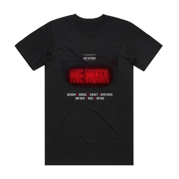 Bad Bunny Me Mata Album Cover T-Shirt Black