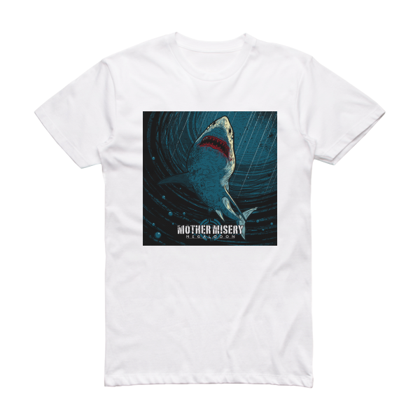 Mother Misery Megalodon Album Cover T-Shirt White