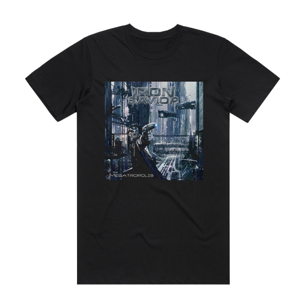 Iron Savior Megatropolis Album Cover T-Shirt Black