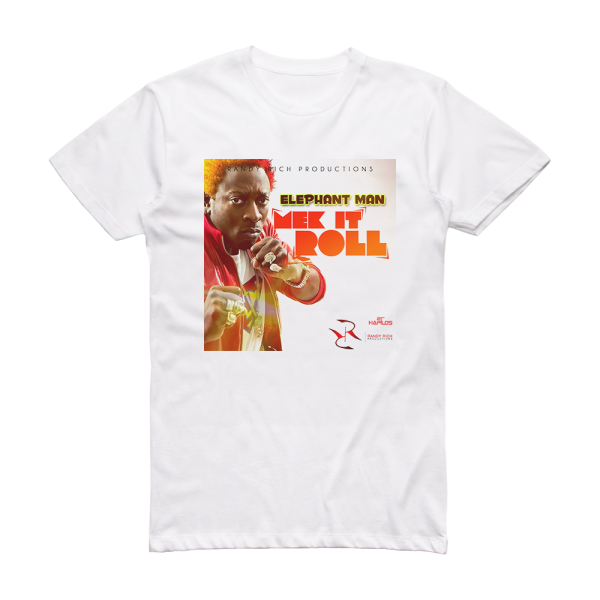 Elephant Man Mek It Roll Album Cover T-Shirt White