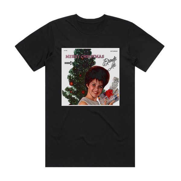 Brenda Lee Merry Christmas From Brenda Lee Album Cover T-Shirt Black