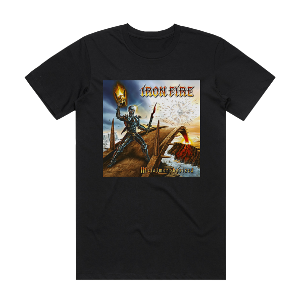 Iron Fire Metalmorphosized Album Cover T-Shirt Black