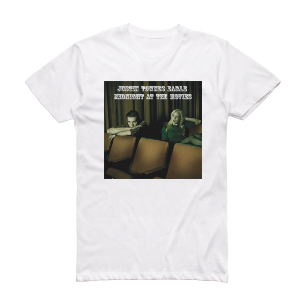 Justin Townes Earle Midnight At The Movies Album Cover T-Shirt White