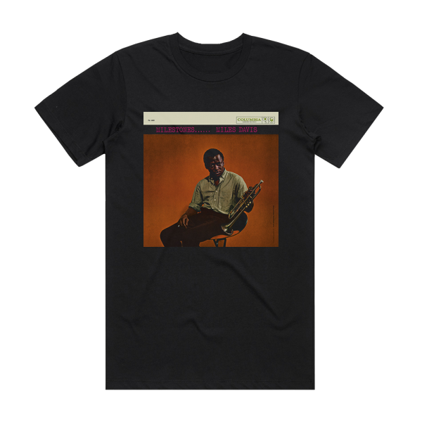 Miles Davis Milestones 1 Album Cover T-Shirt Black