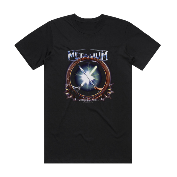 Metalium Millennium Metal Chapter One Album Cover T-Shirt Black