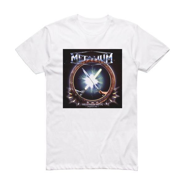 Metalium Millennium Metal Chapter One Album Cover T-Shirt White