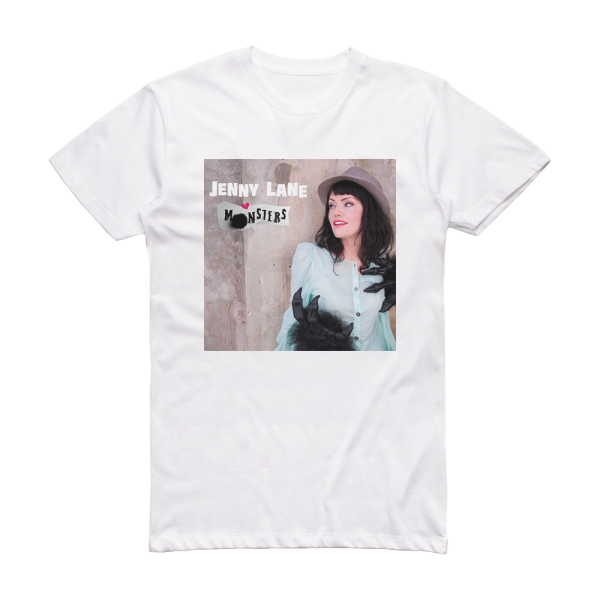 Jenny Lane Monsters Album Cover T-Shirt White