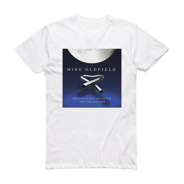 Mike Oldfield Moonlight Shadow  The Collection Album Cover T-Shirt White