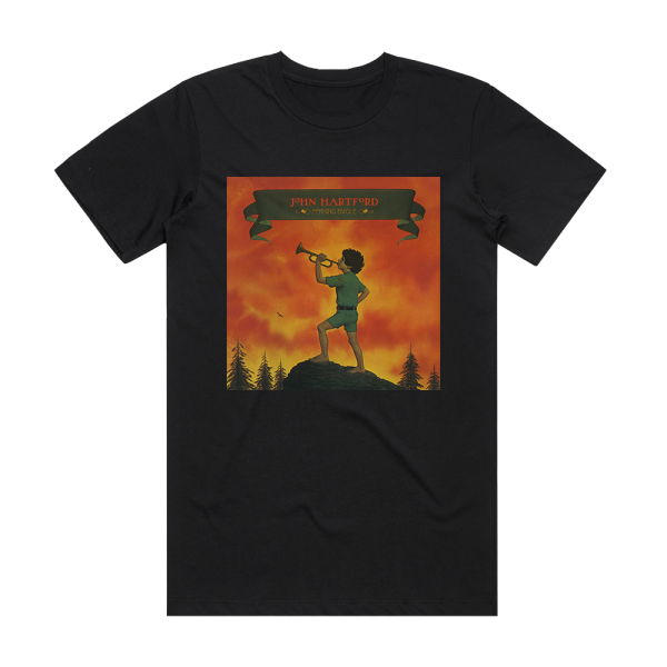 John Hartford Morning Bugle Album Cover T-Shirt Black