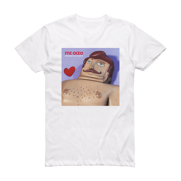 Mr Oizo Moustache Half A Scissor Album Cover T-Shirt White