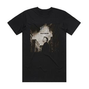 Billy Bragg Mr Love Justice Album Cover T-Shirt Black
