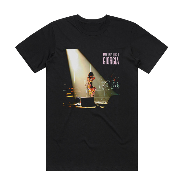 Giorgia Mtv Unplugged Album Cover T-Shirt Black