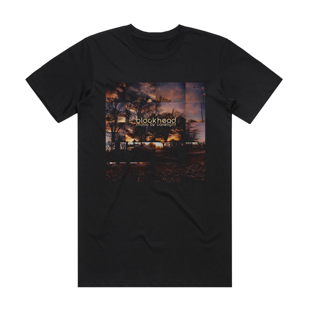 Blockhead Music By Cavelight Album Cover T-Shirt Black