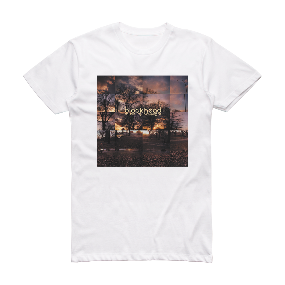 Blockhead Music By Cavelight Album Cover T-Shirt White