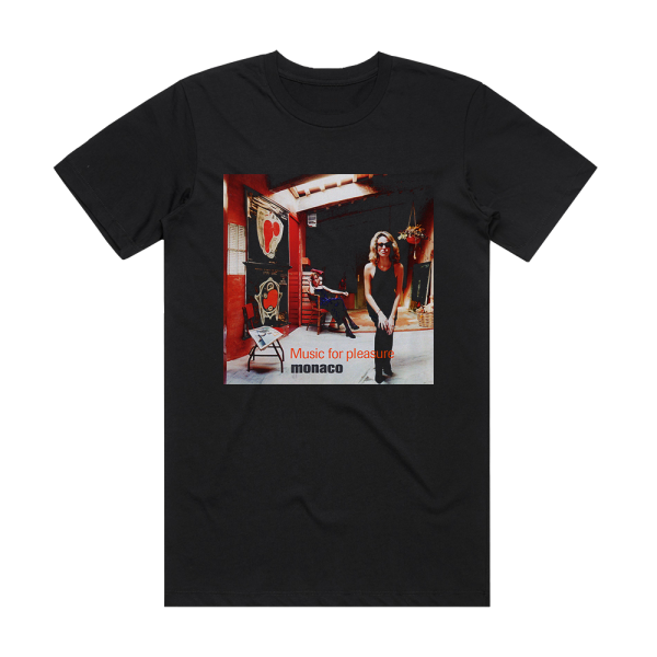 Monaco Music For Pleasure Album Cover T-Shirt Black