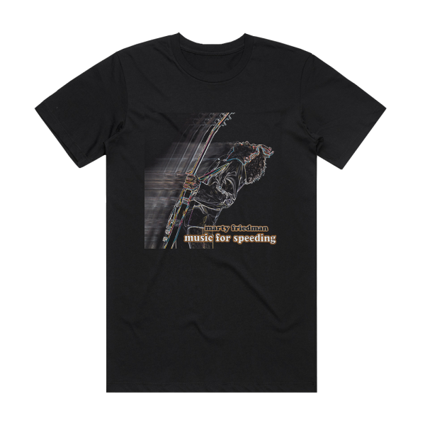 Marty Friedman Music For Speeding Album Cover T-Shirt Black
