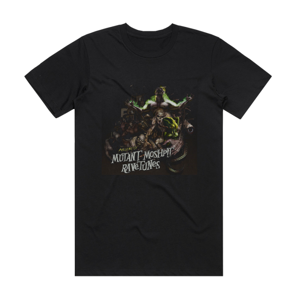 Angerfist Mutant Moshpit Ravetunes Album Cover T-Shirt Black