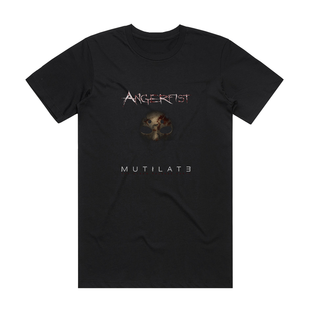 Angerfist Mutilate Album Cover T Shirt Black