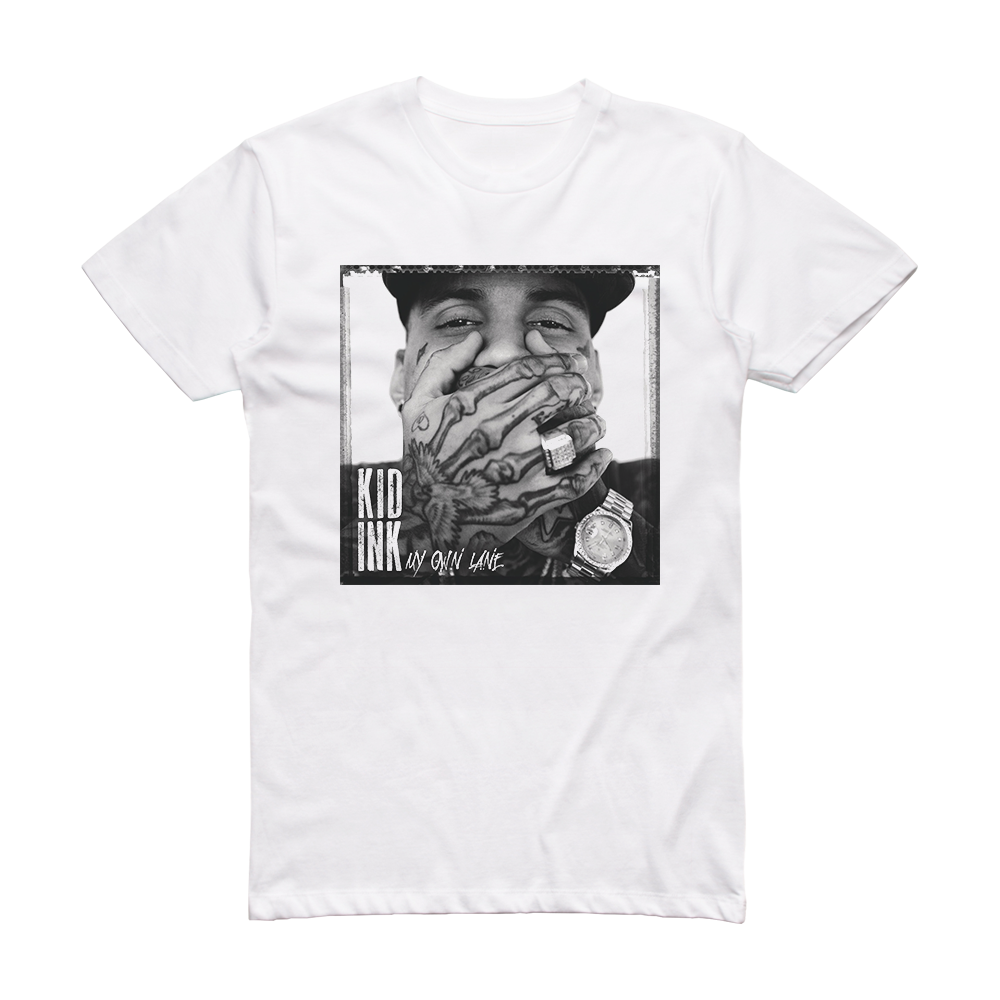 Kid Ink My Own Lane Album Cover T-Shirt White – ALBUM COVER T-SHIRTS