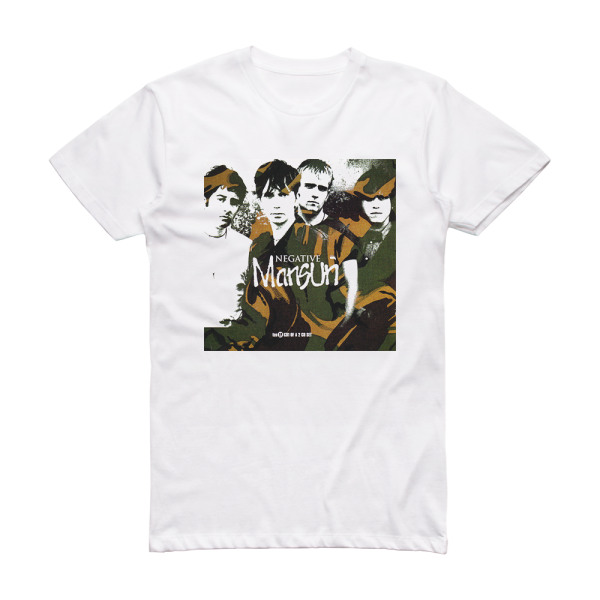 Mansun Negative Album Cover T-Shirt White – ALBUM COVER T-SHIRTS