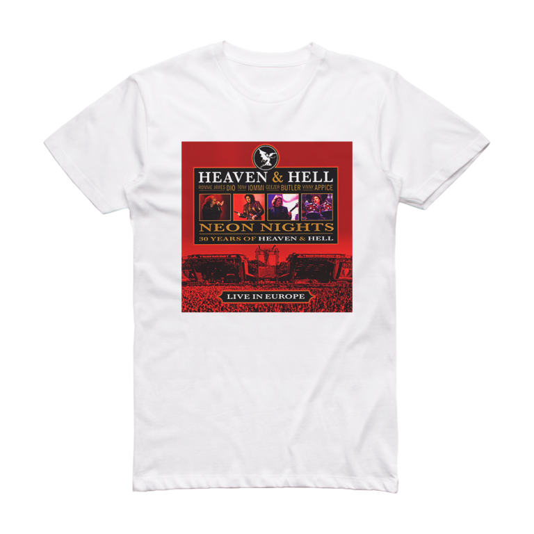 Heaven and Hell Neon Nights 30 Years Of Heaven Hell Album Cover T-Shirt ...