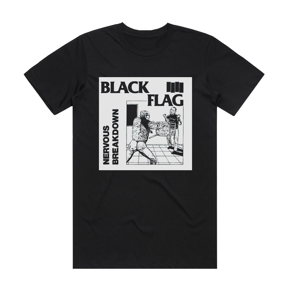Black Flag Nervous Breakdown Album Cover T-Shirt Black – ALBUM COVER T ...
