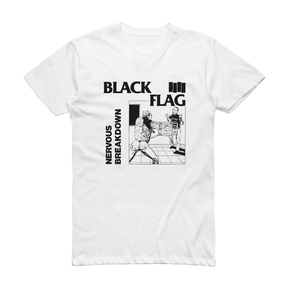 Black Flag Nervous Breakdown Album Cover T-Shirt White – ALBUM COVER T ...