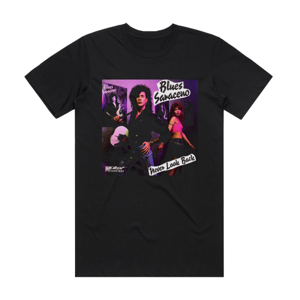 Blues Saraceno Never Look Back Album Cover T-Shirt Black