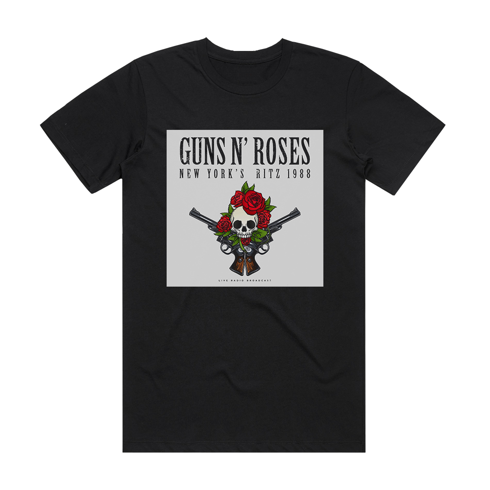 Guns N Roses New Yorks Ritz 1988 Album Cover T-Shirt Black – ALBUM ...