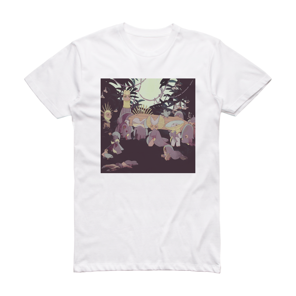 Cuushe Night Lines Album Cover T-Shirt White