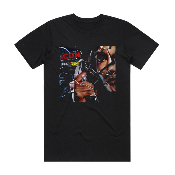 Icon Night Of The Crime Album Cover T-Shirt Black