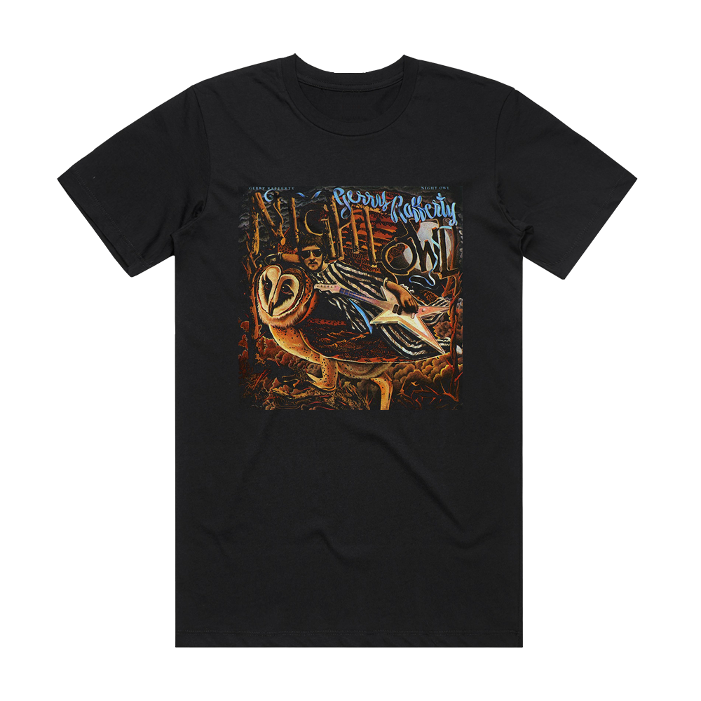 Gerry Rafferty Night Owl Album Cover T-Shirt Black – ALBUM COVER T-SHIRTS