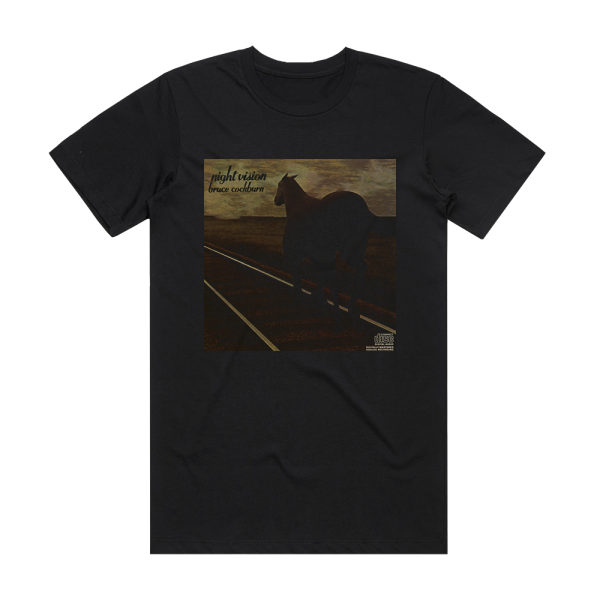 Bruce Cockburn Night Vision Album Cover T-Shirt Black