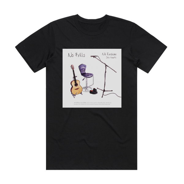 Nik Kershaw No Frills Album Cover T-Shirt Black