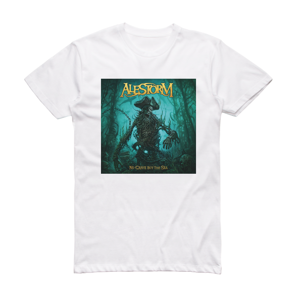 Alestorm No Grave But The Sea Album Cover T-Shirt White