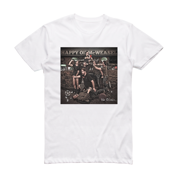 Happy Ol McWeasel No Offence Album Cover T-Shirt White