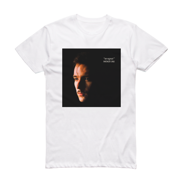 Midge Ure No Regrets Album Cover T-Shirt White