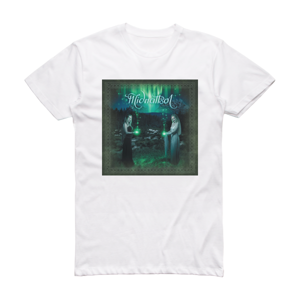 Midnattsol Nordlys Album Cover T-Shirt White