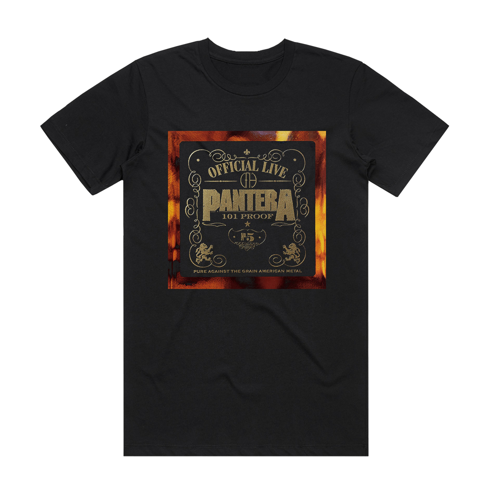 Pantera Official Live 101 Proof Album Cover T-Shirt Black – ALBUM COVER ...