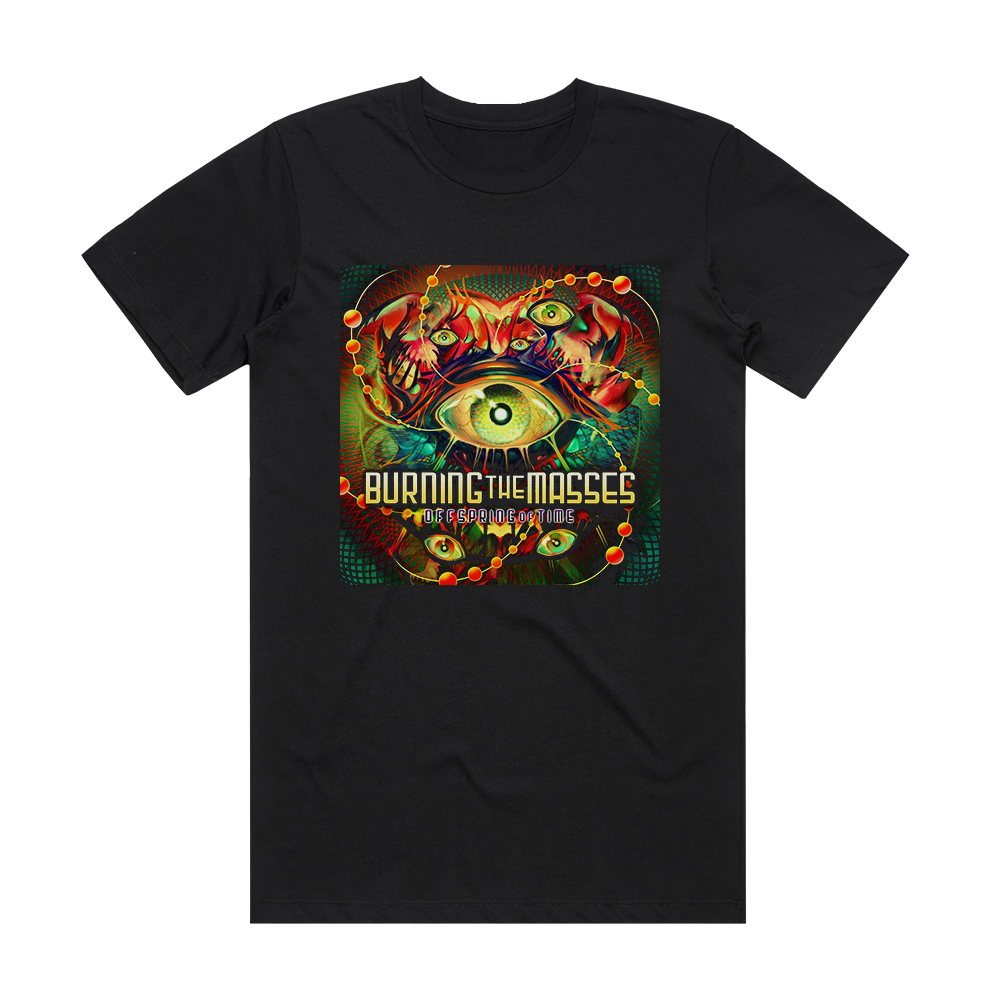 Burning the Masses Offspring Of Time Album Cover T-Shirt Black
