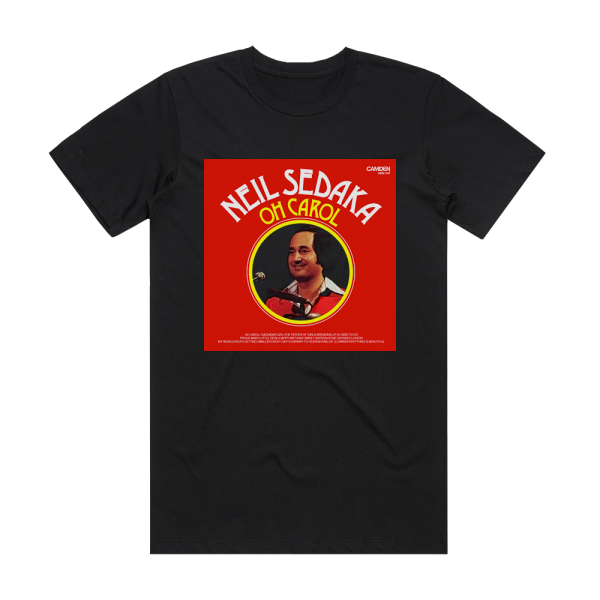 Neil Sedaka Oh Carol Album Cover T-Shirt Black