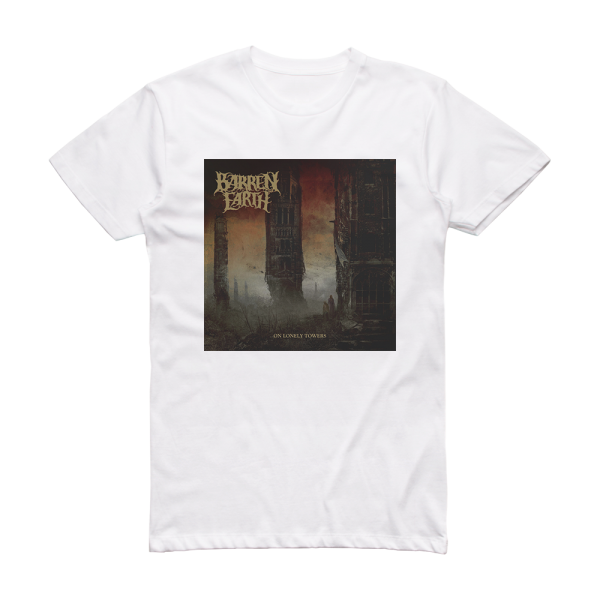 Barren Earth On Lonely Towers Album Cover T-Shirt White
