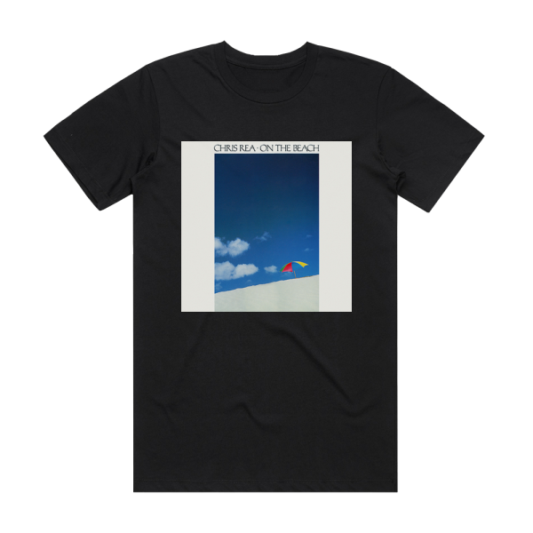 Chris Rea On The Beach Album Cover T-Shirt Black