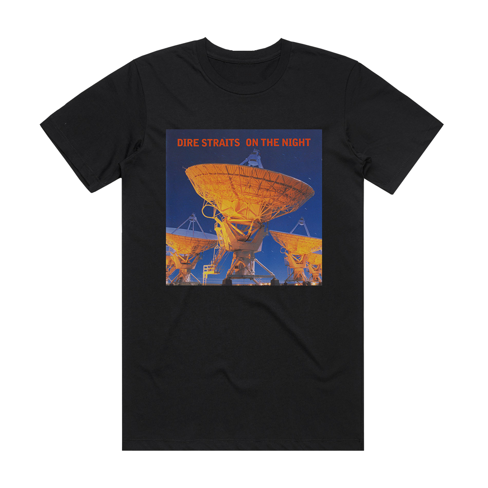 Dire Straits On The Night Album Cover T-Shirt Black – ALBUM COVER T-SHIRTS