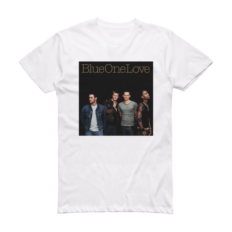 Blue One Love Album Cover T-Shirt White – ALBUM COVER T-SHIRTS