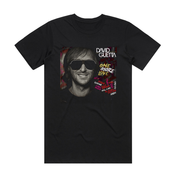David Guetta One More Love 1 Album Cover T-Shirt Black
