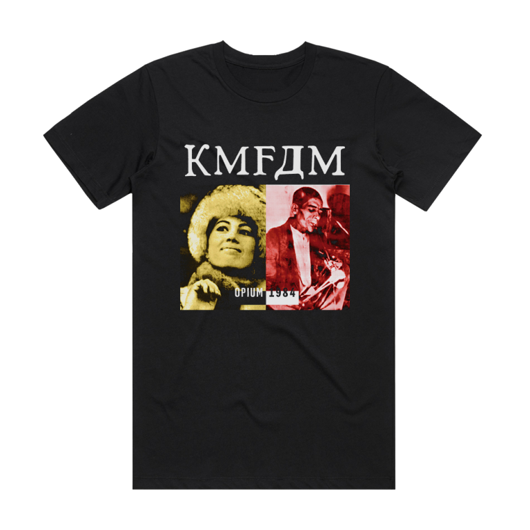 KMFDM Opium Album Cover T-Shirt Black – ALBUM COVER T-SHIRTS