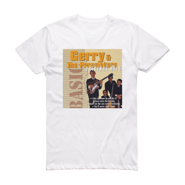 Gerry and The Pacemakers Original Hits Album Cover T-Shirt White